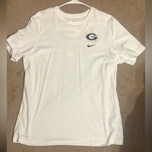 Men’s Nike Georgia Bulldog Drifit T-Shirt White Size Large